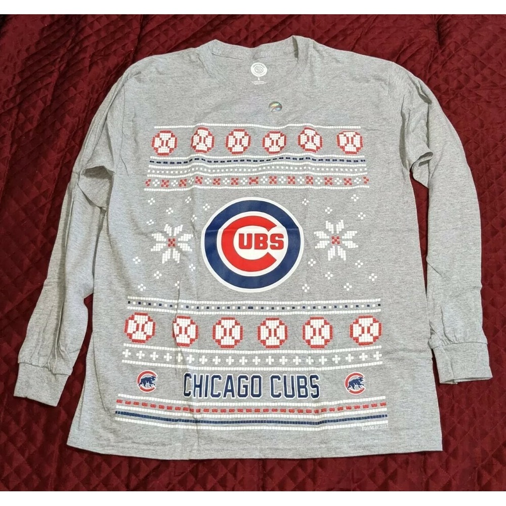 Sports Crate CHICAGO CUBS Christmas Long Sleeve T-shirt Limited Edition 2017